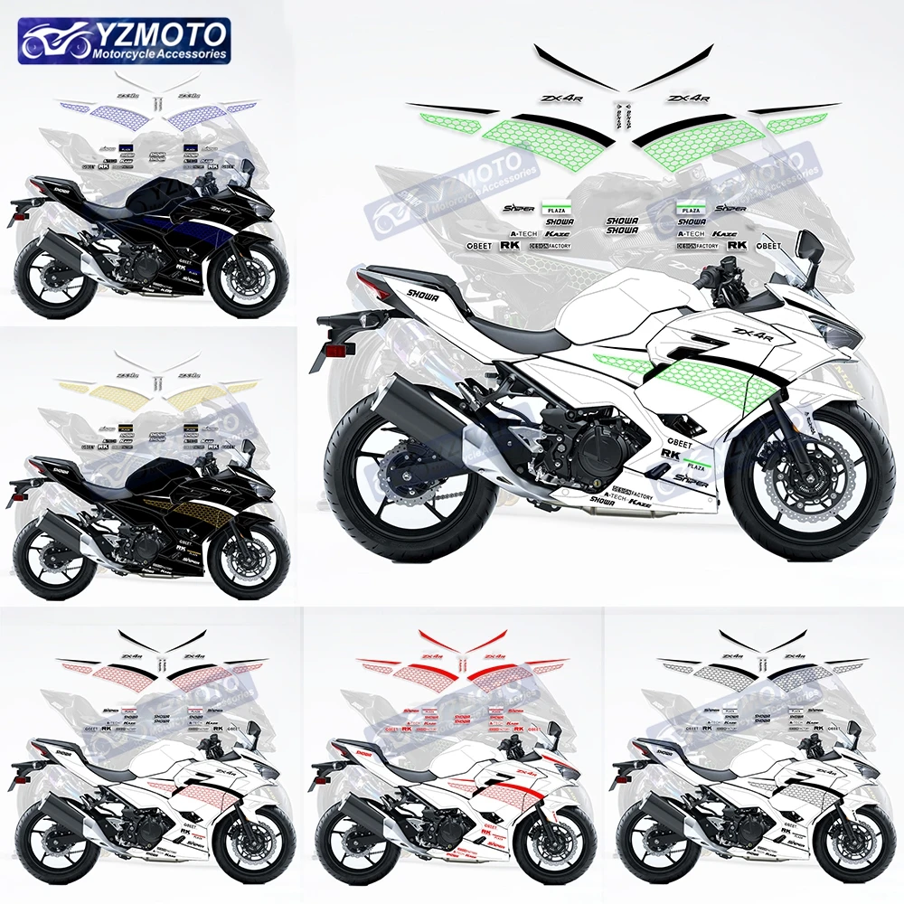 

For Kawasaki NINJA400 ZX-4R ZX4R ZX-25R ZX25R Motorcycle Sticker Accessories Decoration Fairing Decals Full Car Sticker Kit