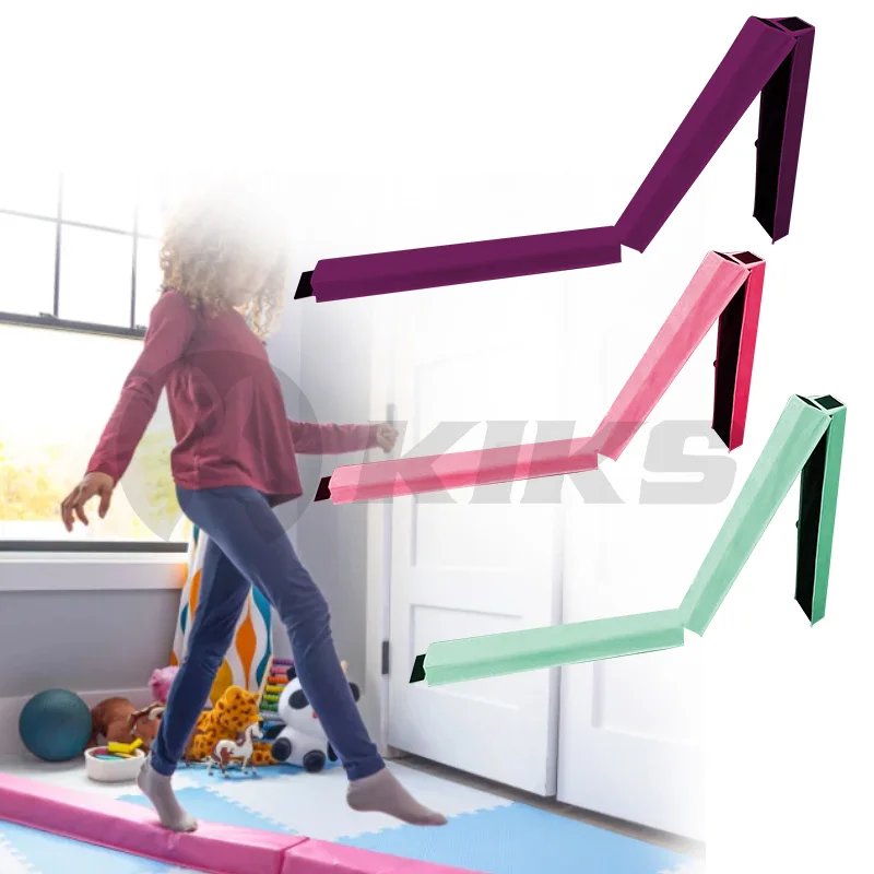 Floor Balance Beam Suede like Surface 3 folding Anti-slip beam for gymnastics and gymnasts Soft foam Beginners