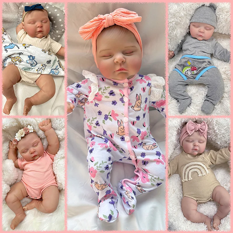

Реалистичная кукла-реборн 19 дюймов с мягким телом из ткани, имитирующая кожу персика, с многослойной росписью 3D, в различных стилях, подарок для детей