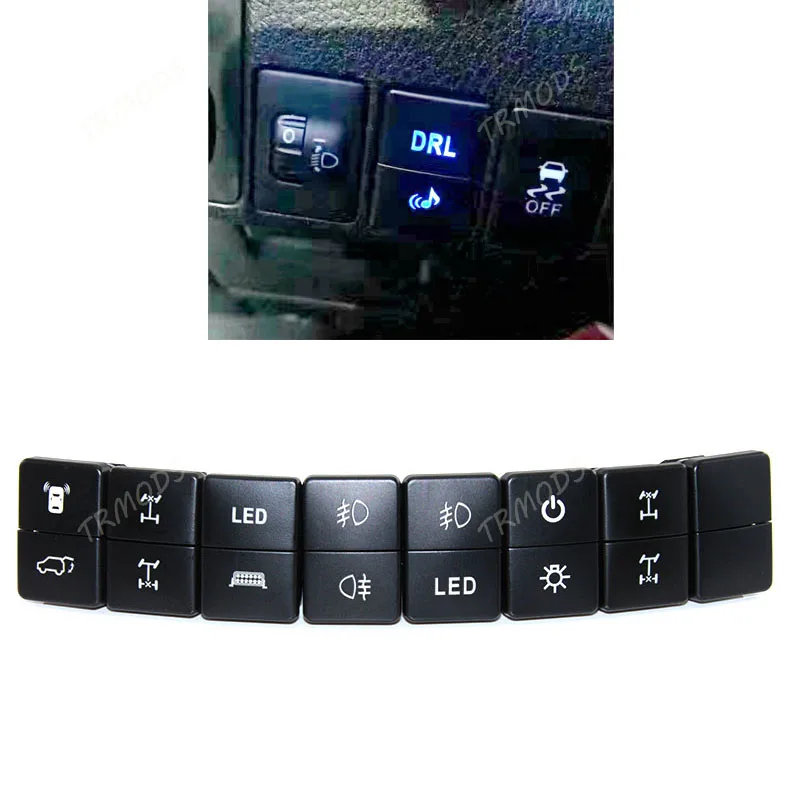 

Car Dual Key Switch Fog Lights Radar Power LED Spotlights Differential lock Switch Button For Toyota Corolla Levin Prado