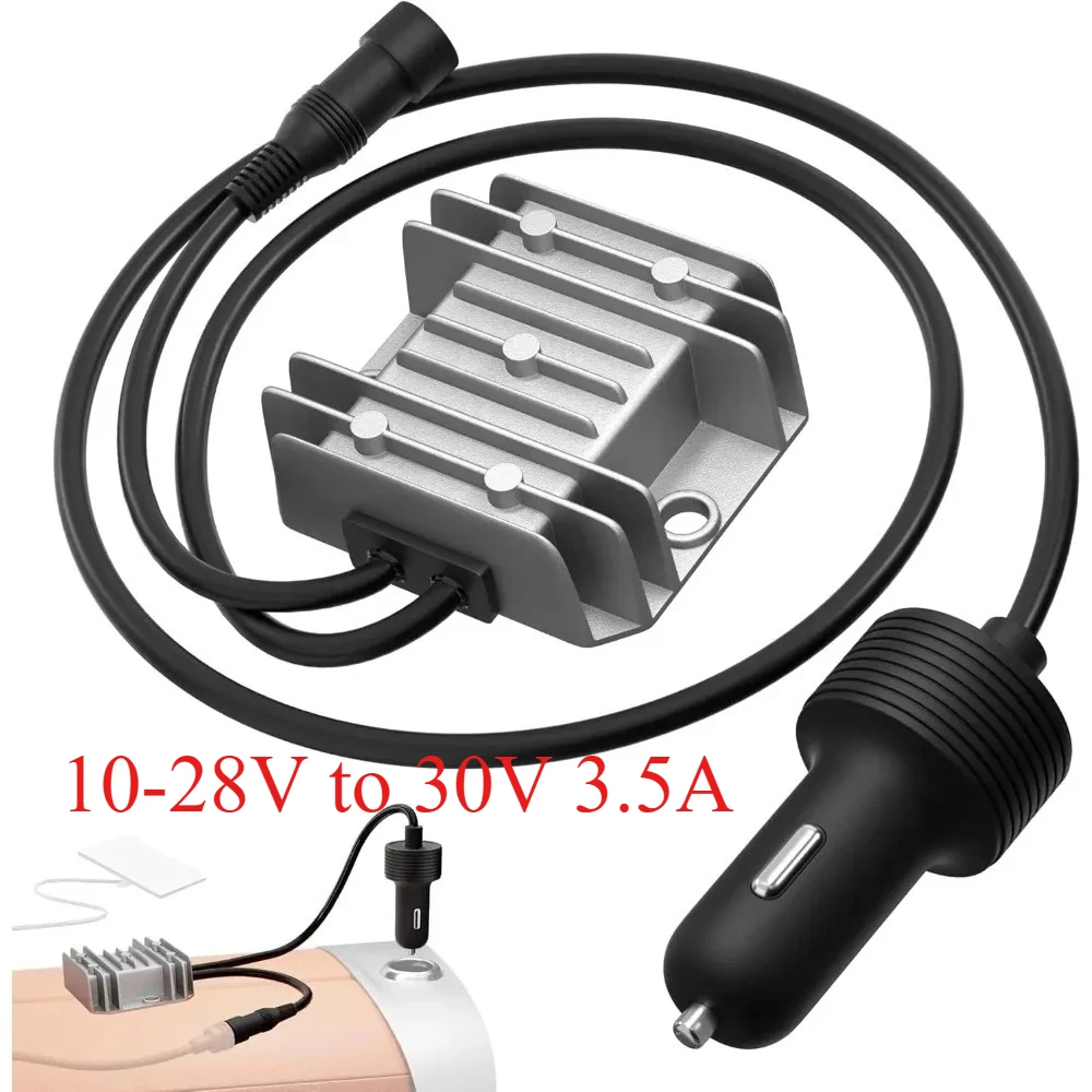 DC step-up power supply 12V24V to 30V cable with cigarette lighter plug 10-28V to 30V 3.5A conversion kit suitable for trucks CE