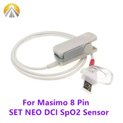 For  MA-SI-MO Tech RD Set 4003 Rainbow DCI-P Red Short Reusable SpO2 Sensor 8 Pin Adult Child Pediatric Neonate Size SAO2 Probe