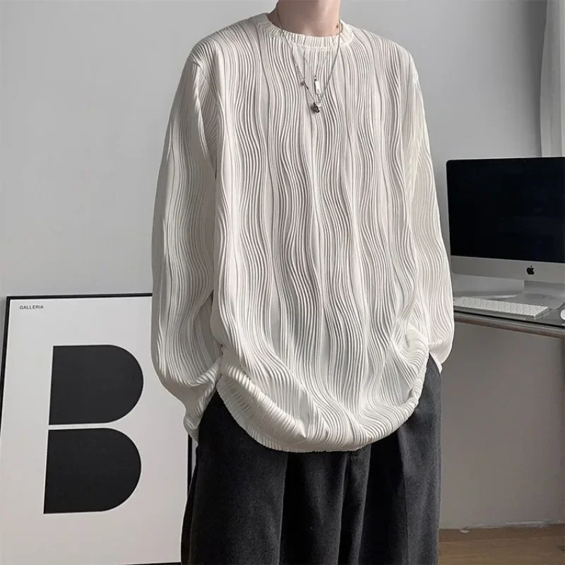 

Мужские футболки большого размера, однотонный мешковатый пуловер, большие размеры, одноцветные топы для мужчин, модные тенденции, 2025 цитаты, винтажная одежда 90-х годов F Xl S