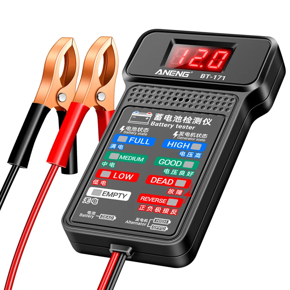 Imagem -03 - Medidor do Painel do Monitor do Verificador da Bateria-estado da Bateria-indicador 12v Ferramenta Diagnóstica Elétrica do Detector da Quantidade do Carro Bt171