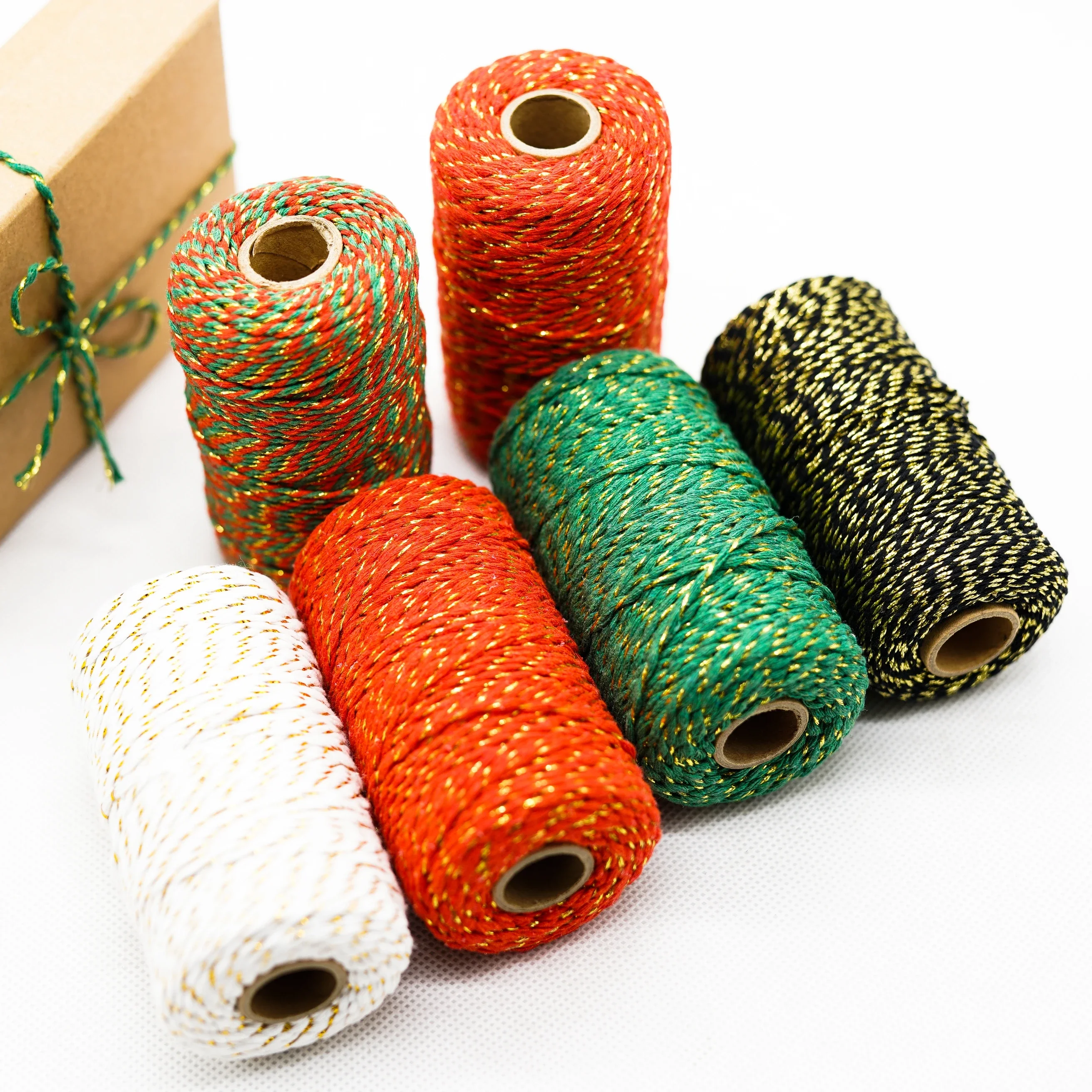 

Gold Foil Metallic Bakers Twine Gold Silver Sparkly Glitter String Wedding baker twine wrap presents