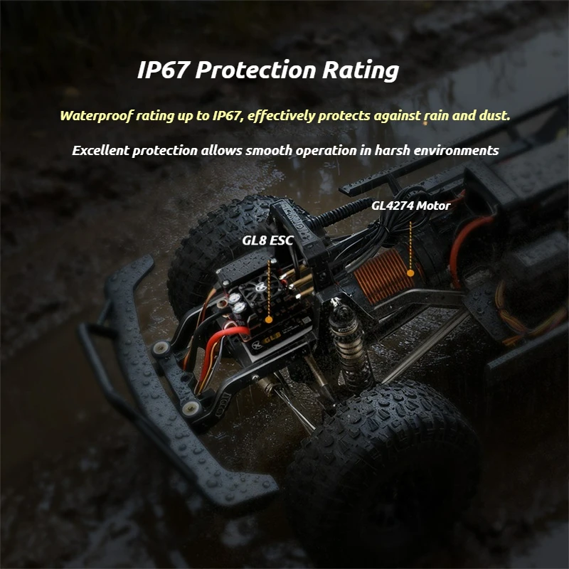 XC-ESC GL8 ESC 1/8 RC카용 센서리스 브러시리스 모터 FOC ESC 140A 3S 6S GL4274 모터용 BEC 6.0V/7.4V/8.4V RC카 새해 선물