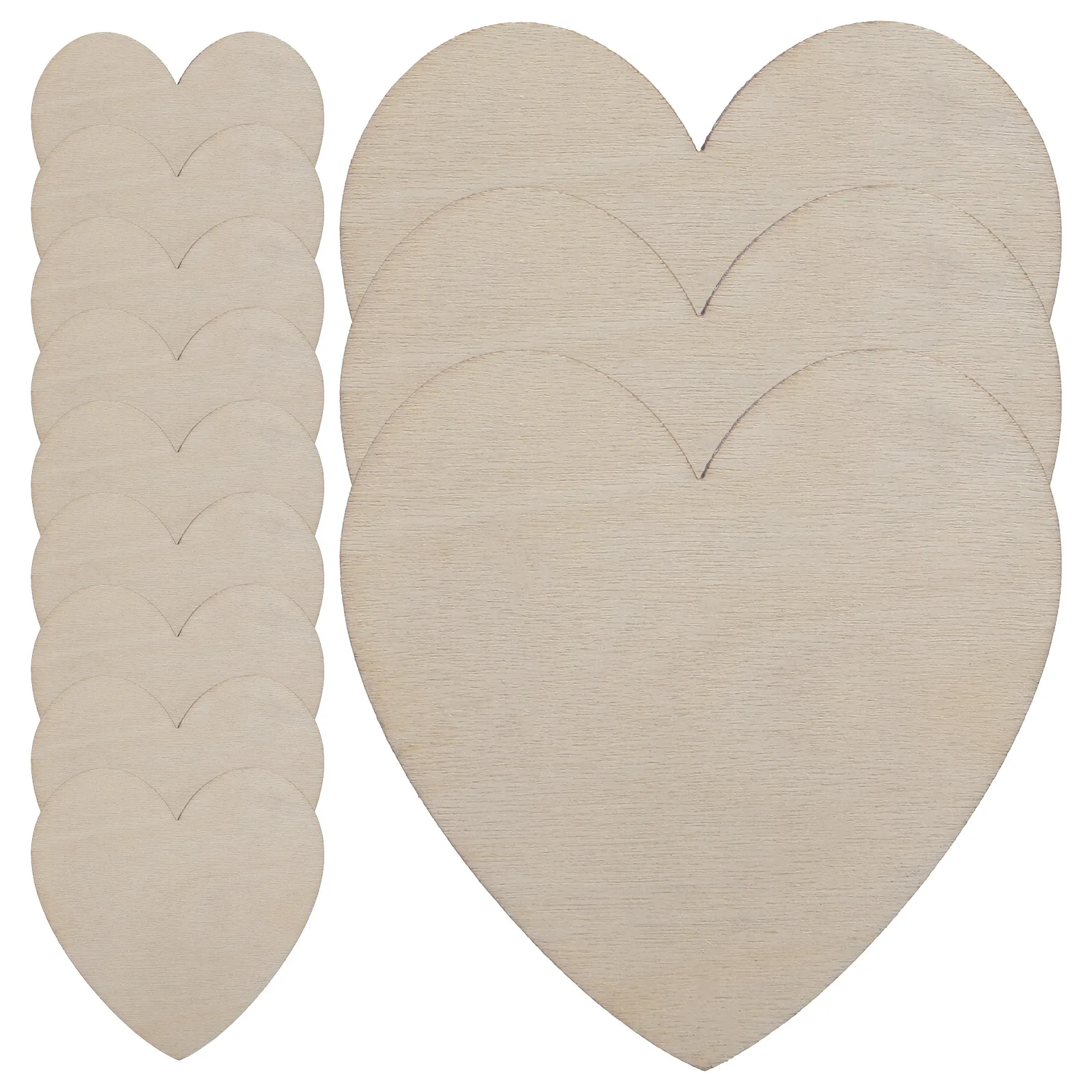 

20Pcs Creative Paintable Wood Slices Heart Shaped Natural Wooden Cutouts for DIY Crafts Wedding Decor Holiday Decoration Art