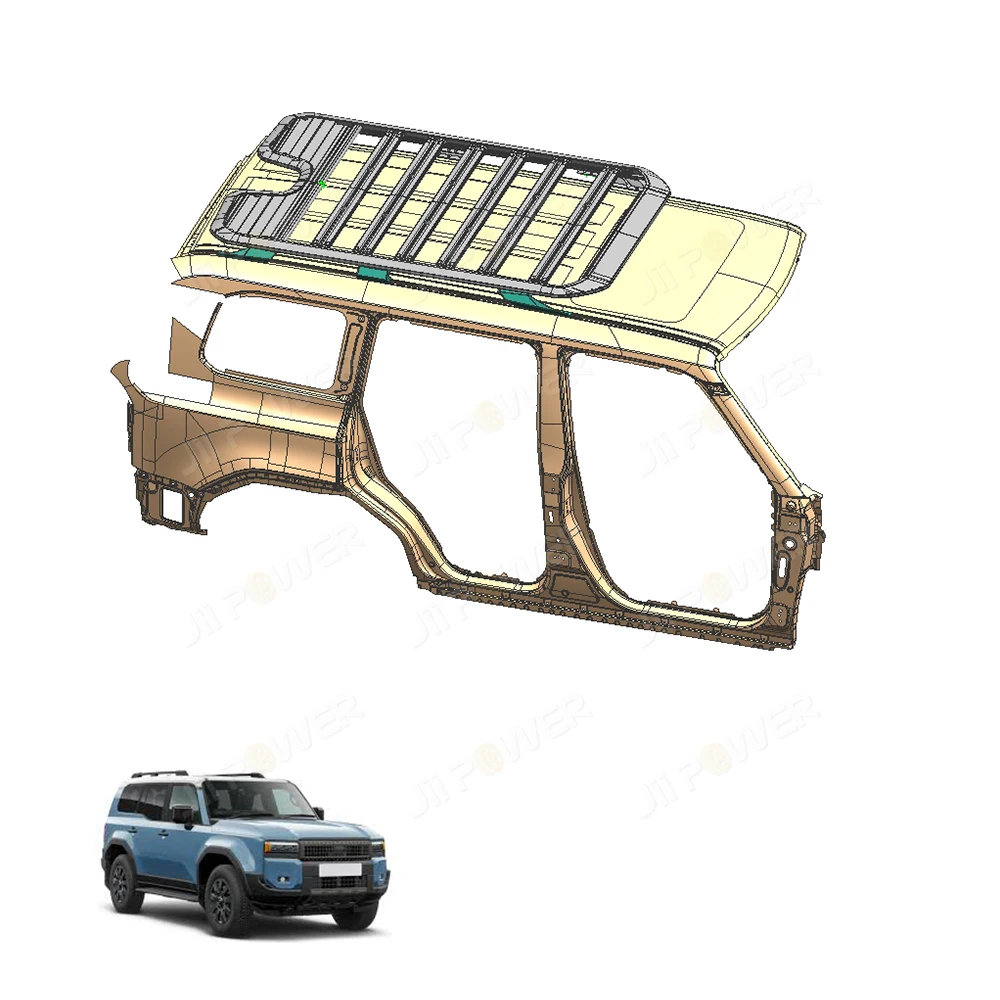 

JP16 ODM 4X4 Off Road Accessories Steel Aluminum Alloy Luggage Rack Car Roof Racks for Prado LC250