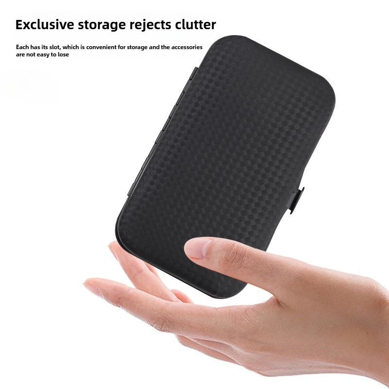 7 個のユニセックスステンレス鋼マニキュアセット、爪やすり付き、ポータブルトラベルグルーミングキット、爪はさみ、グルーミングツールキット、クリッパー