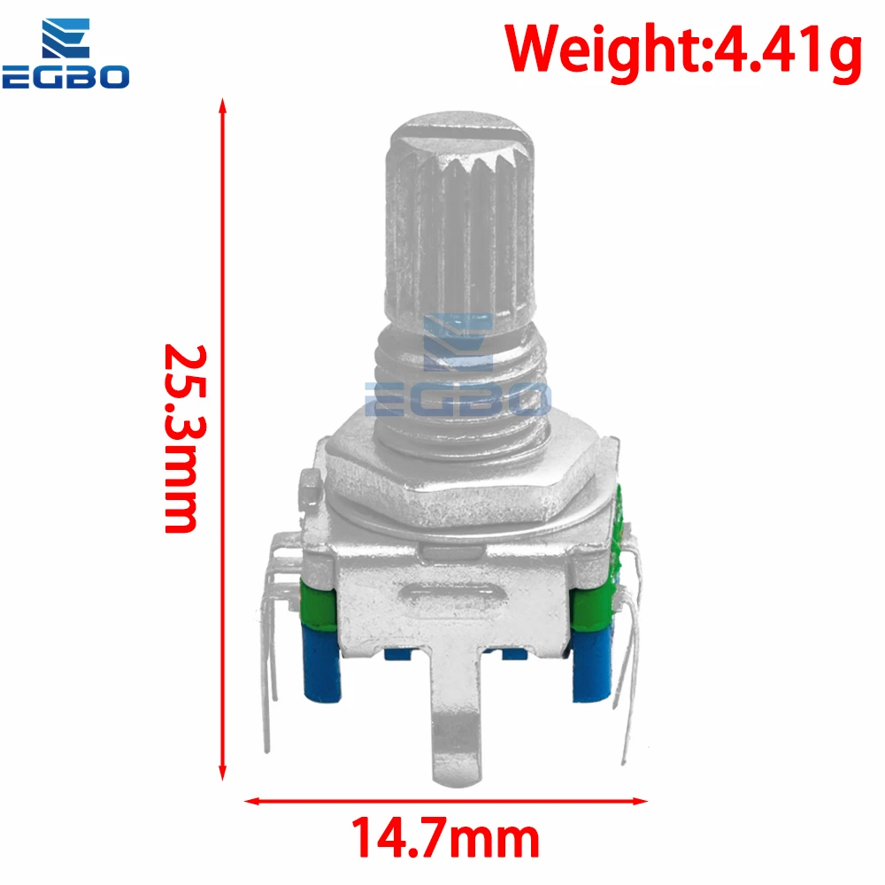 1~50PCS EGBO Original,Rotary encoder,code switch/EC11/ digital potentiometer with switch 5Pin handle length 20mm 15MM