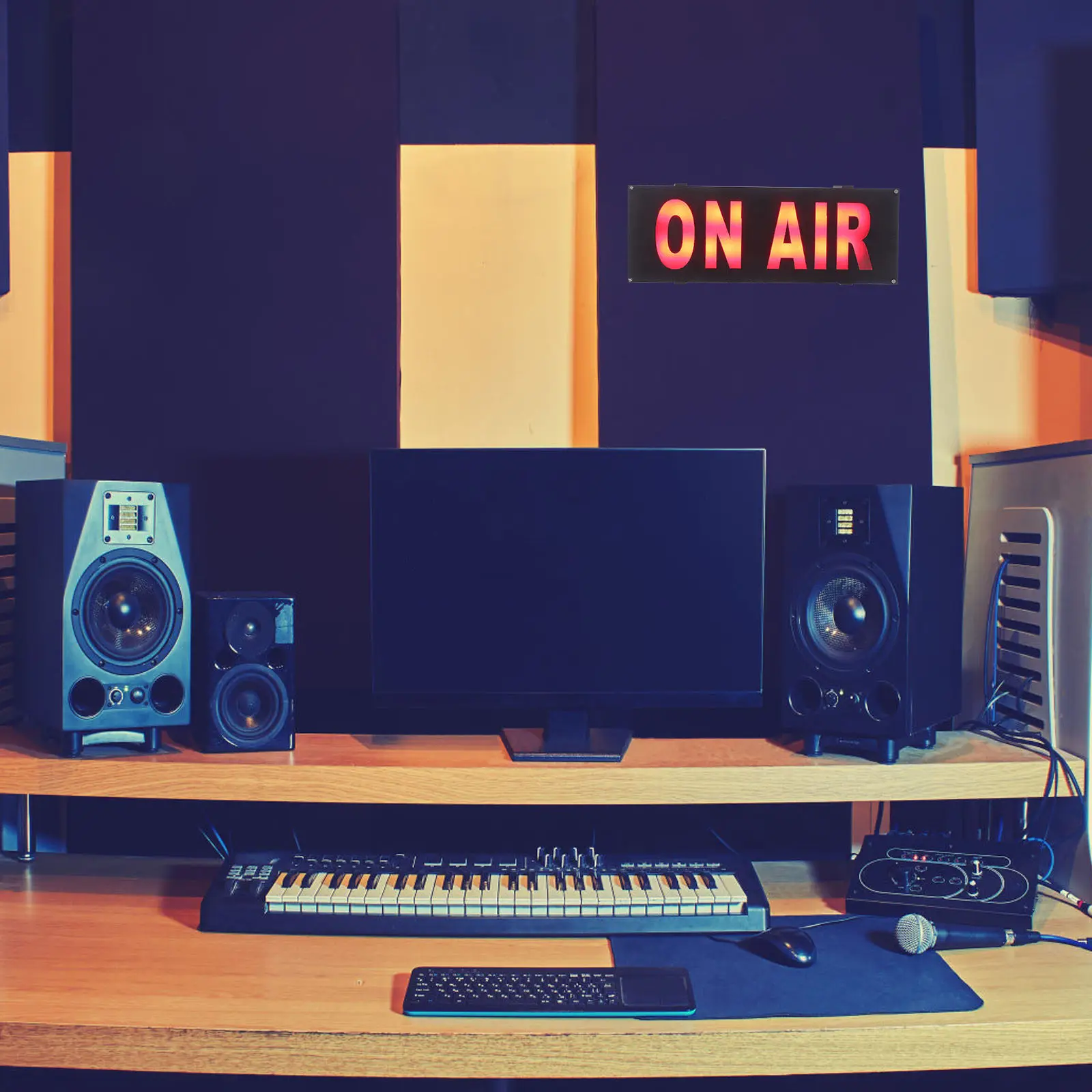 

LED on Air Sign Light Compact Lightweight Do Not Disturb Warning Light for Recording Studio Broadcast Room Office Home Desktop