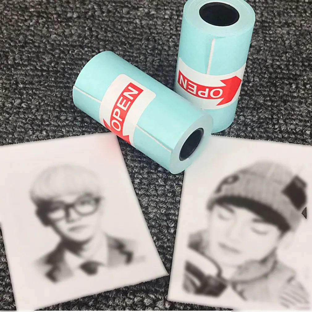 57X30mm Printing Paper Self-adhesive White Back Glue Sticky Label Thermal Paper Print Strong Stickiness Accessory For Mini Print