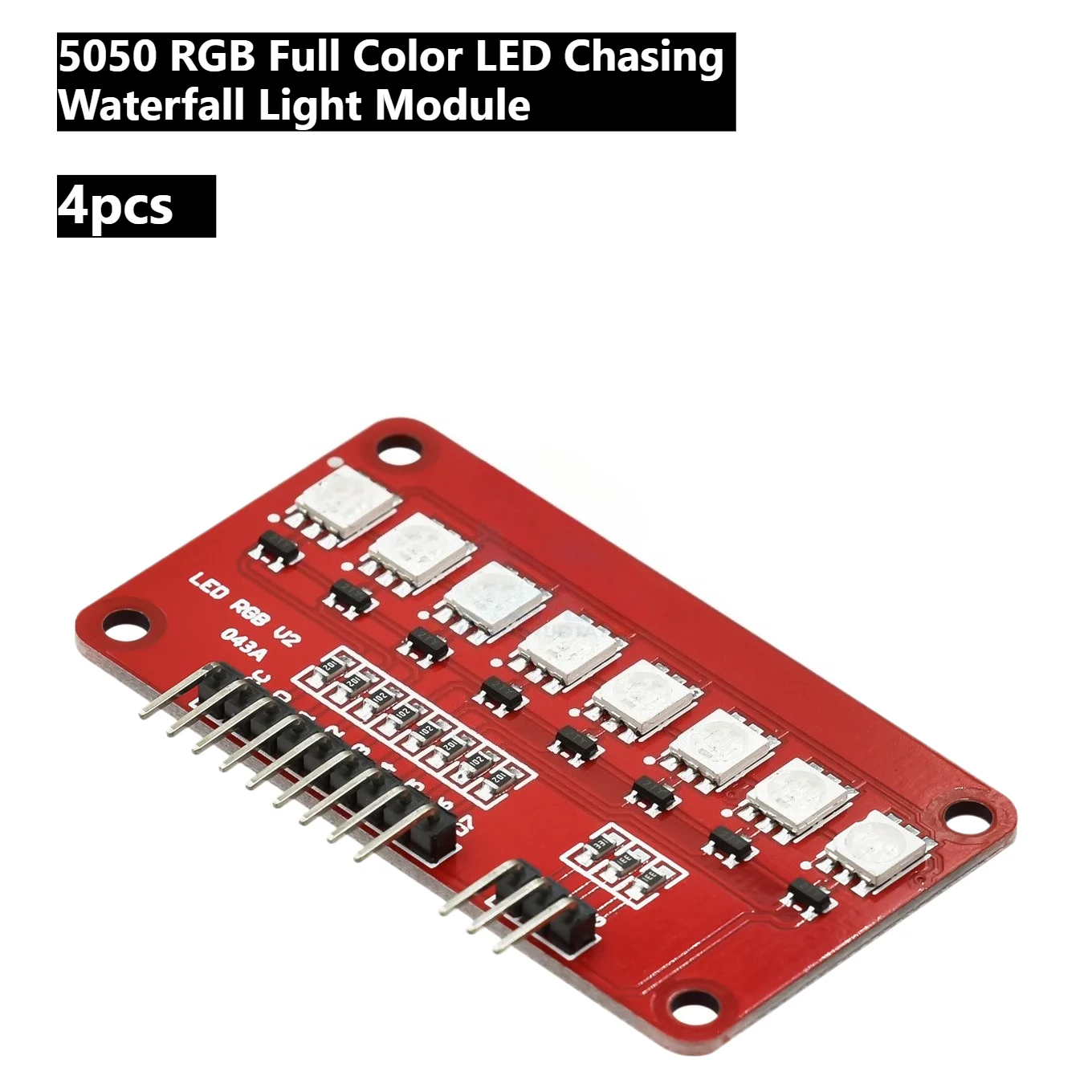 4-個-5050-rgb-フルカラー-led-フローライトモジュール-チェイシングウォーターフォール-arduino-mcu-スマートカーロボット用