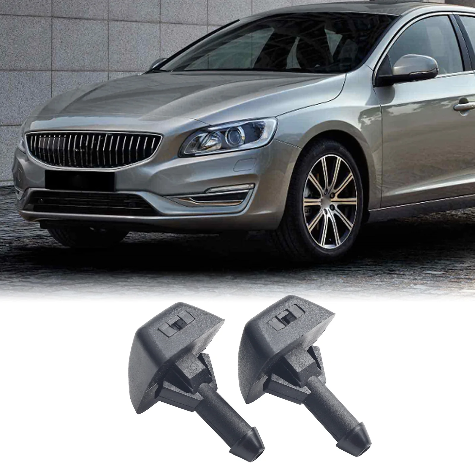 30655605 Windshield Wiper Spray Washer Nozzle Fit For Volvo S40 S70 S80 C30 C70 Direct Replacement Car Accessories  Car Interior