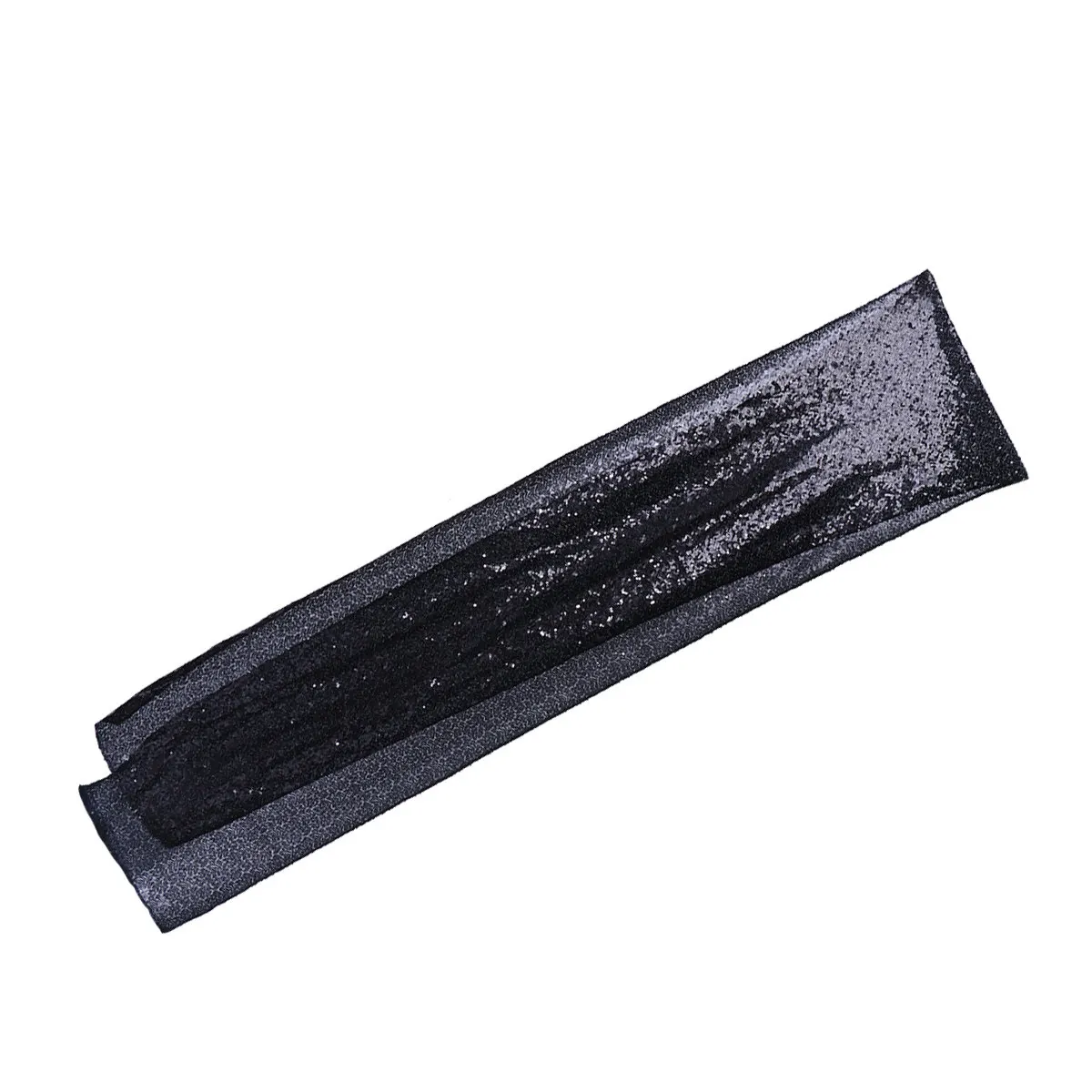 Black Glitter Sequin Table Runner Tear Resistant Rectangular Dining Tablecloth Overlay for Wedding Party Christmas Banquet