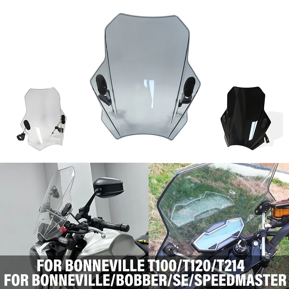 

Для Amerlca/LT для Bonneville/BOBBER/SE/SPEEDMASTER T100 T120 T214 универсальный ветровой стеклянный дефлектор мотоцикла