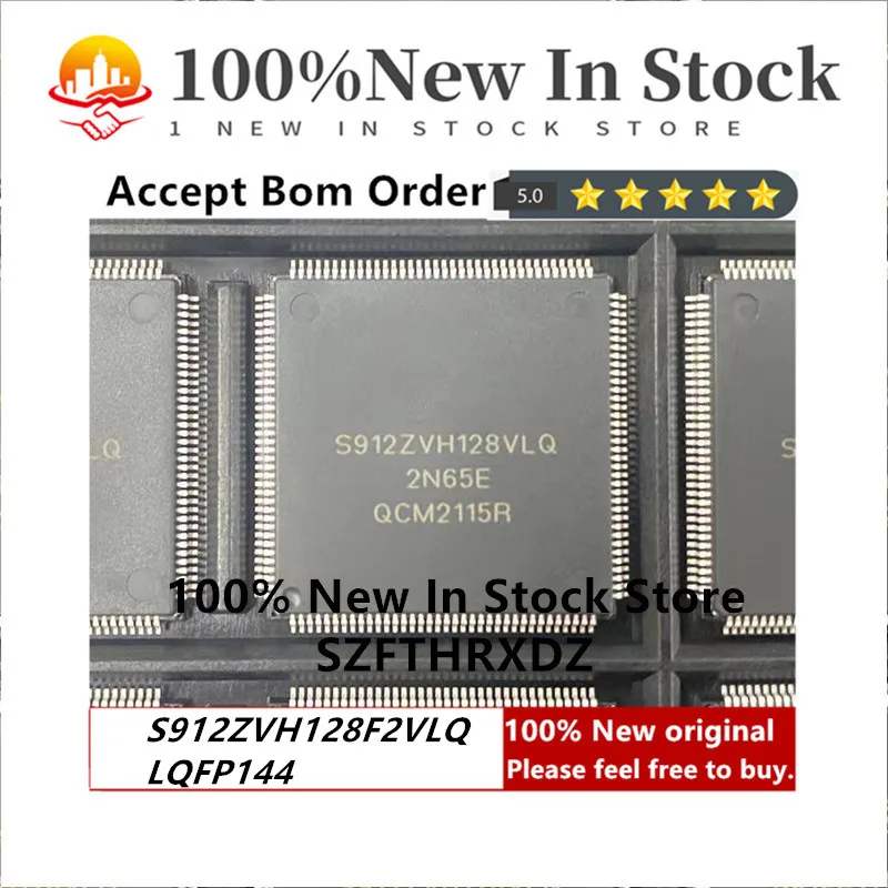 

100% NEW ORIGINAL S912ZVH128F2VLQ LQFP144 MCU 16-bit S12Z CISC 128KB Flash Automotive AEC-Q100 144-Pin (5PCS)