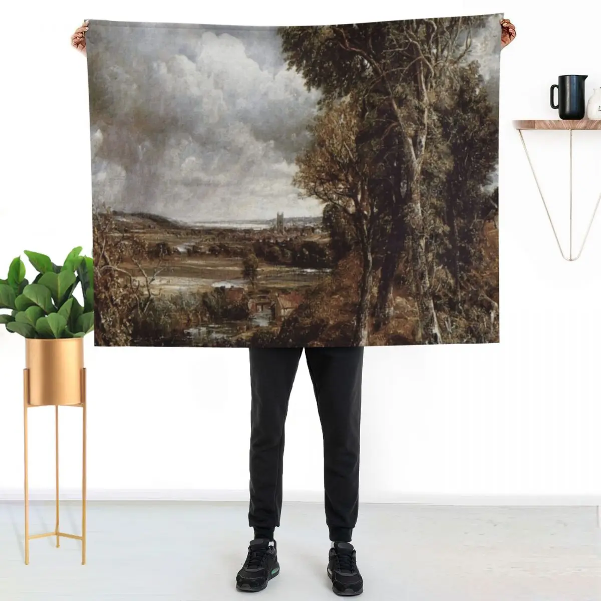 

John Constable - The Vale Of Dedham Throw Blanket All Season Soft Lightweight Blanket for Home