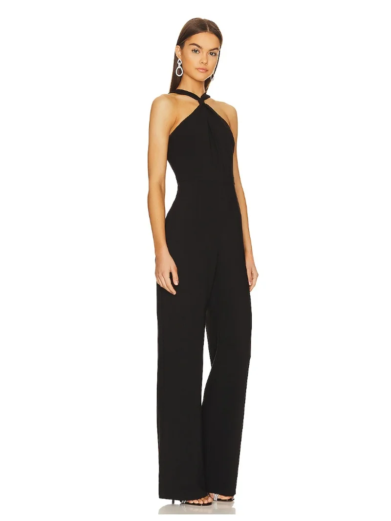 

Ele Unique Summer New Arrival Women's One-Piece Evening Gown High Waist Cotton Blend Fabric Straight Leg Long Pants