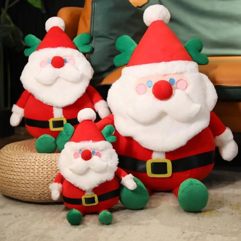 Christmas New Creative Plush Antler Santa Claus Doll Soft Plush Toy Home Office Decoration Children's Birthday Gift Hot Sale