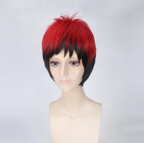 Kuroko No Basketball Kagami Taiga Cosplay Wig Red Black Ombre Wigs For Men Halloween Costume Carnival Hair