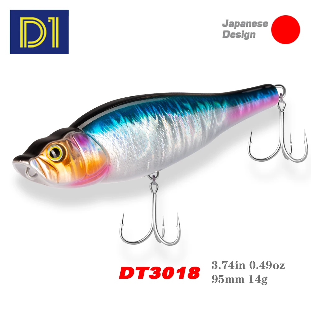 

D1 Floating Pencil Fish Lure 95mm/14g Walk the Dog Pesca Saltwater Freshwater Hard Bait 8 Fishes for Fishing the Ocean