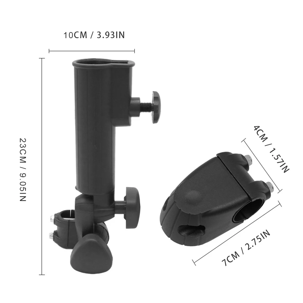 Cart Umbrella Holder Multifunction Trolley Umbrella Holder Adjustable Angle Umbrella Mounting Device for Golf Cart Wheelchair