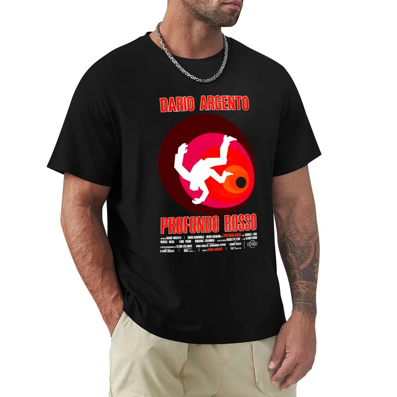 Camiseta Profondo Argento Rosso de Secado Rápido para Entrenamiento, Manga Corta