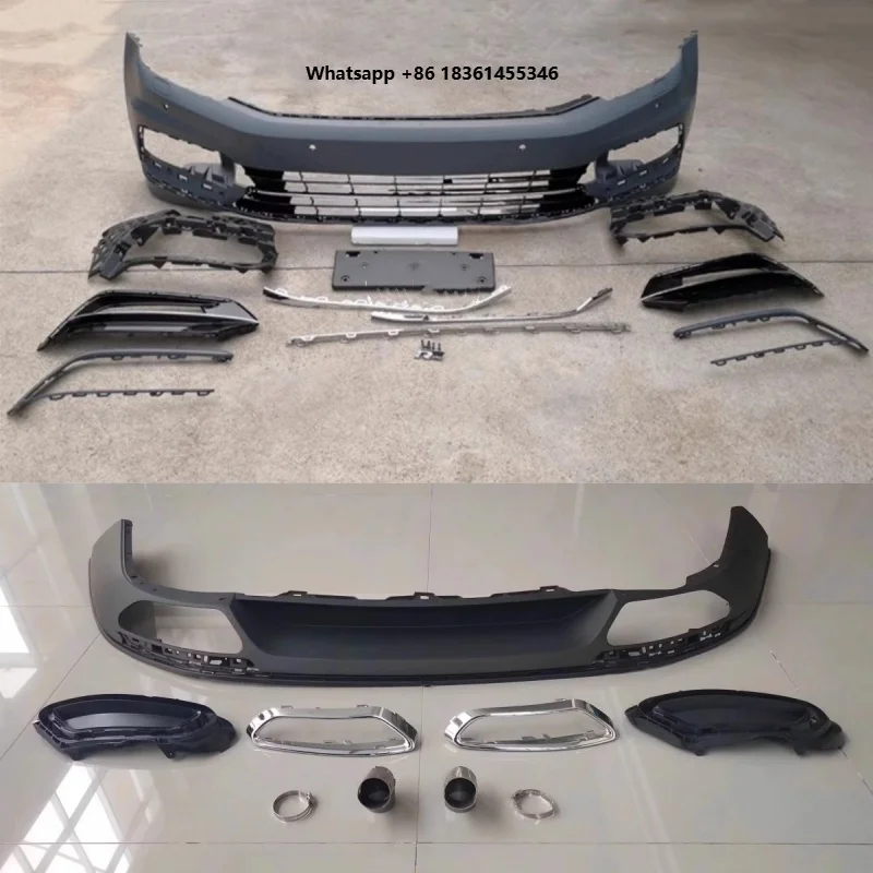 For Front Bumper Grille Rear Lip Rline Modified  Unpainted Car Body Kit