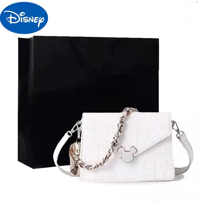 

MINISO Disney Mickey Small Bag Girls 2023 New Rhombus Chain One Shoulder Messenger Bag Versatile Lipstick Bag