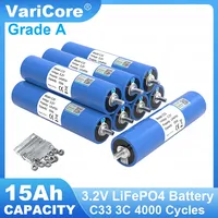 VariCore 3.2V 15Ah LiFePO4 Battery C33 Lithium Phosphate Cell for 12V 24V Motorcycle Car motor Modification Inverter batteries