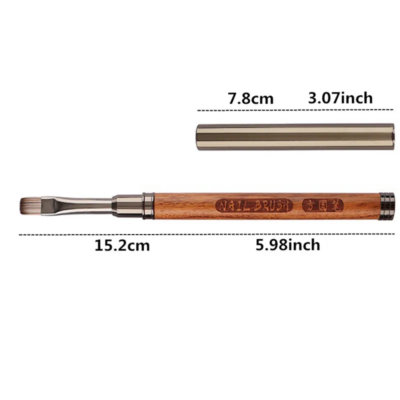 1/3 قطعة مقبض الخشب المستديرة هلام اللوحة فرشاة مسمار ل هلام تلميح تمديد الاكريليك منشئ ملحق مسمار فرش فنية هلام فرشاة الأظافر #1