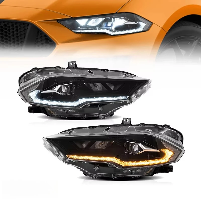 

Светодиодные фары в сборе для Ford Mustang с функцией приветствующей подсветки (2018, 2019, 2020)