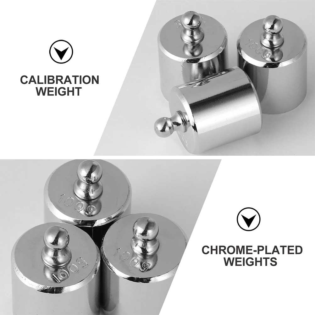 

5 Pcs Calibration Weights 100g Stainless Steel Digital Scale Tools Balance Instruments Weighing Accessories Teaching Equipment