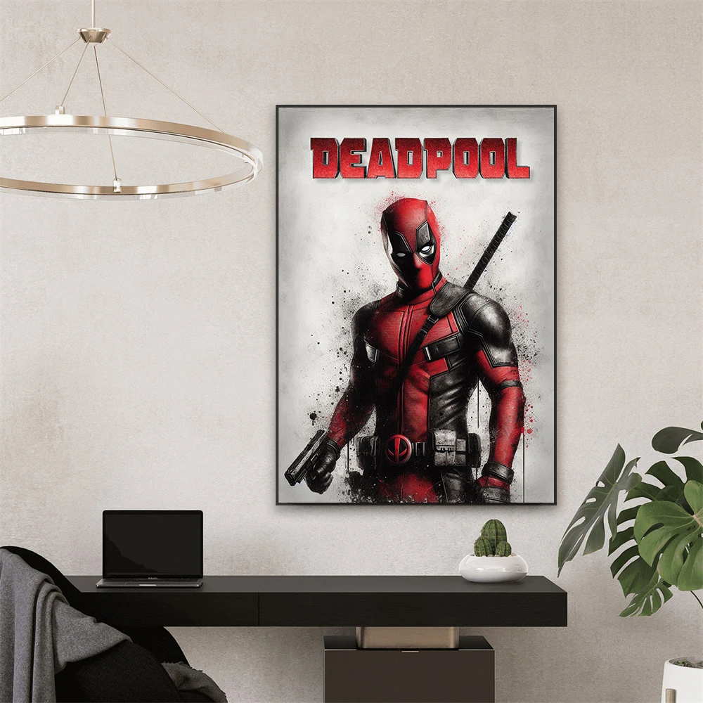 Deadpool Disney Superhero Comic Poster Classical Spider Man Iron Man Cartoon Movie Art Canvas Painting Prints Home Bedroom Decor