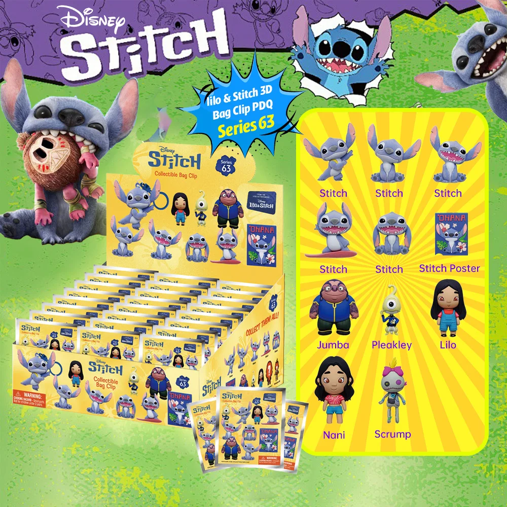 Stitch Officially Licensed Blind Box Figural Keyring Random PVC Bag Gift 1Pc Disney