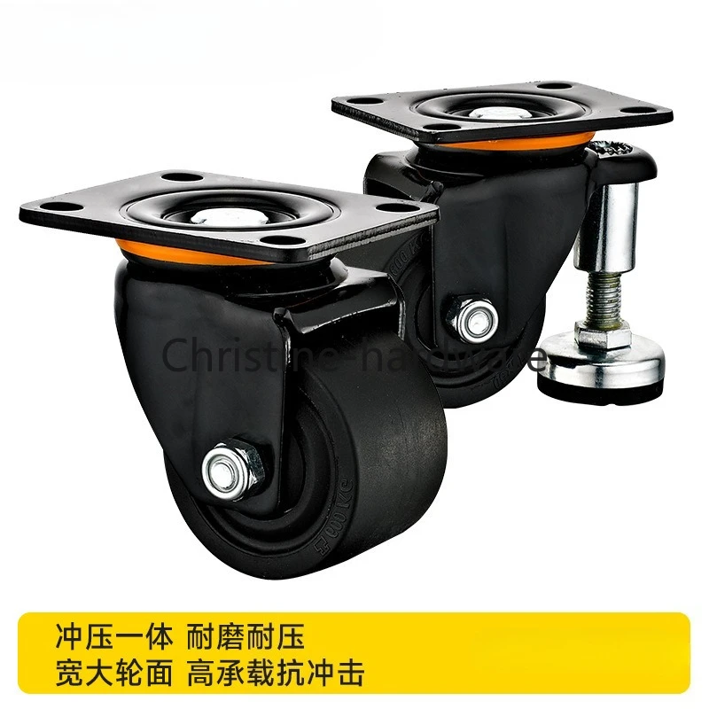 

2,5-дюймовый/3-дюймовый сверхмощный выравнивающий ролик 60F/80F — поворотное колесо с низкой центральной гравитацией и опорной ножкой для оборудования