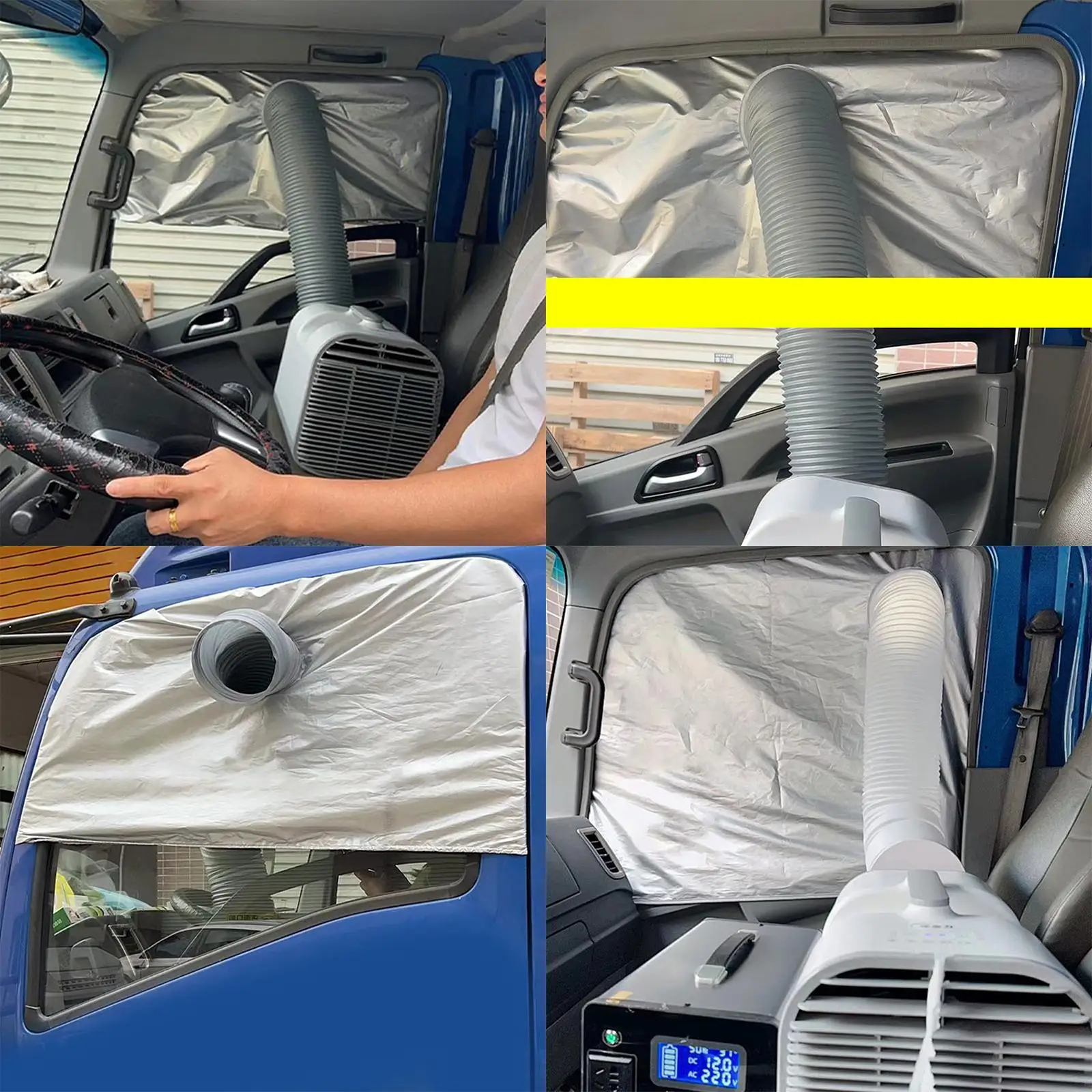 Portable Air Conditioner Hose Car Window Cloth Cover Thickened Soft Cloth Exhaust Pipe Accessories Sun Protection for Suvs