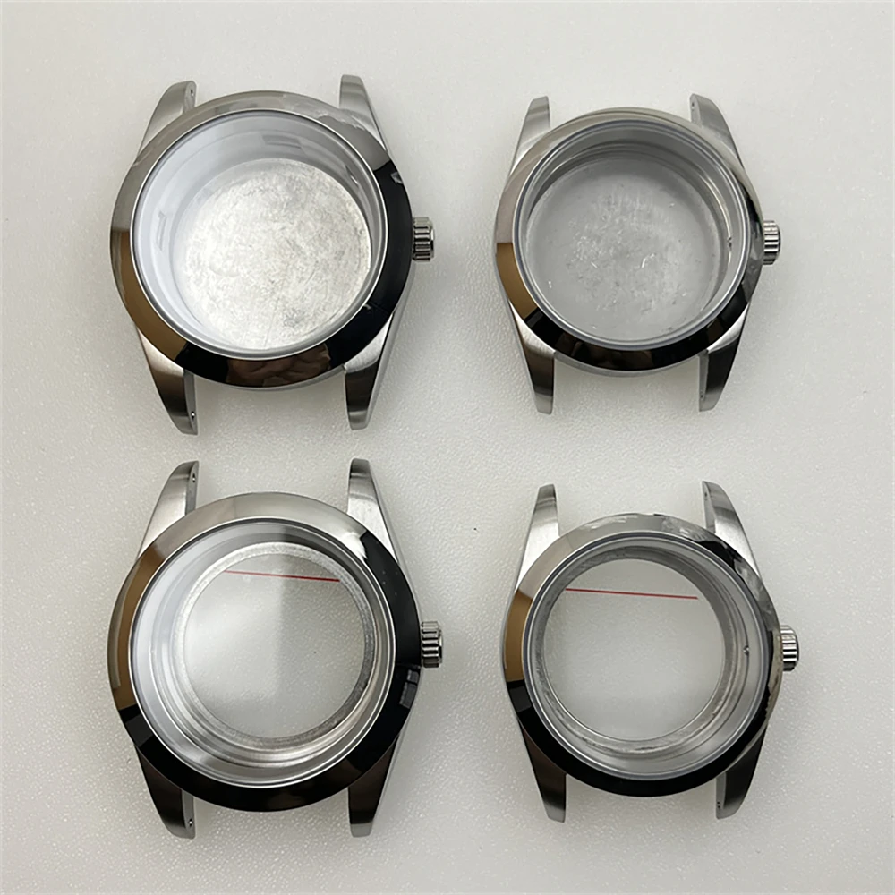 36mm Couple Sapphire Waterproof Glass Steel Case For NH35A/NH36/4R35A/4R36A Movement Watch Mod Pats