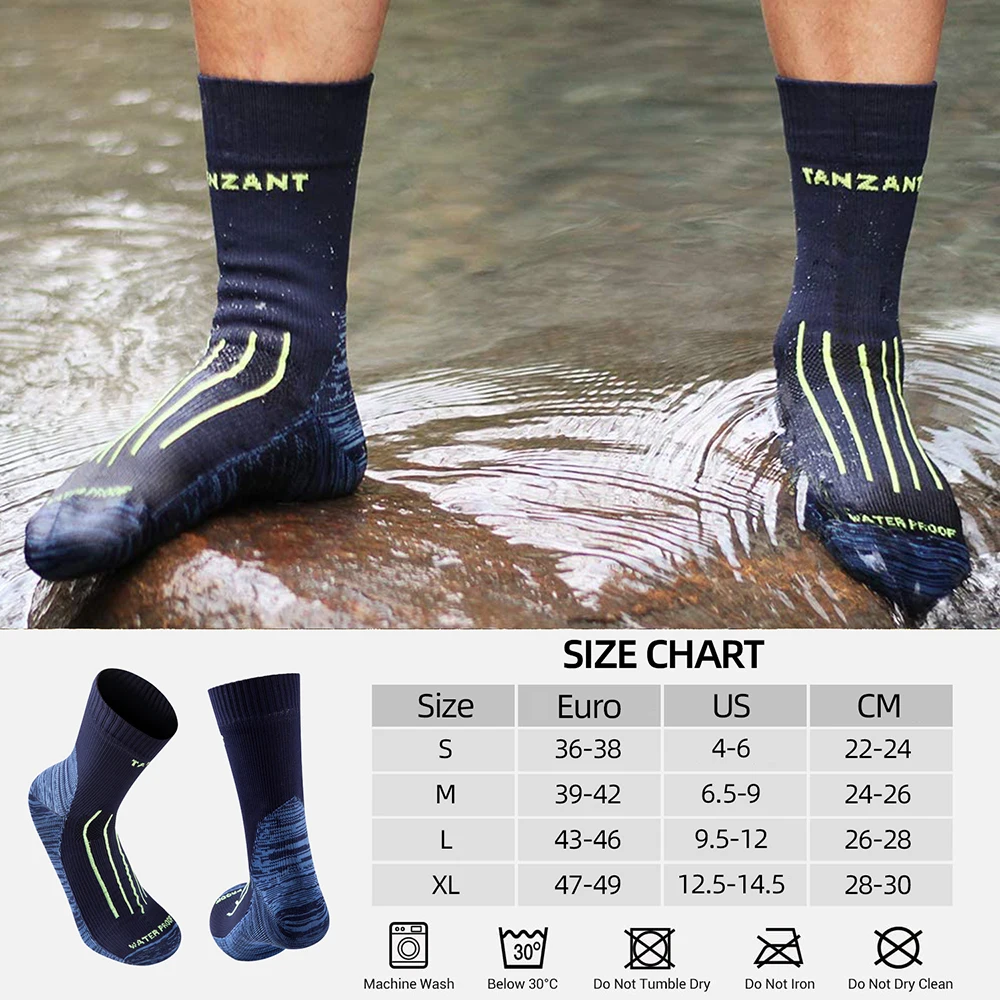 Men Waterproof Socks Trekking Riding Ski Cycling Camping Fishing Hiking Sports Snow Warm Thermal Winter Sock PORELLE MEMBRANES