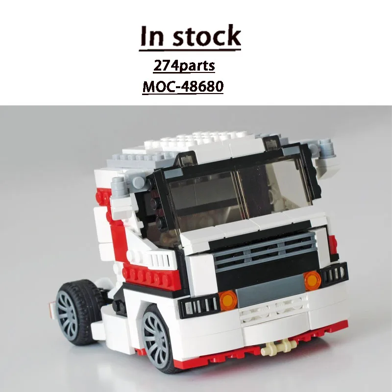 

MOC-48680 City New Model Cargo Semi-Trailer Mini Truck Building Blocks 274Parts Boys Children's Birthday Building Block Toy Gift