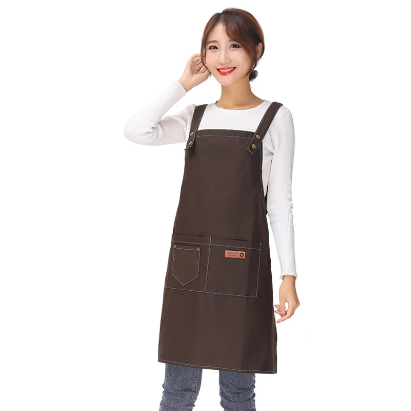 

Denim Apron Cotton Canvas Milk Tea Coffee Shop Baking Restaurant Wholesale Work Clothes Home Kitchen Cooking Antifouling Custom