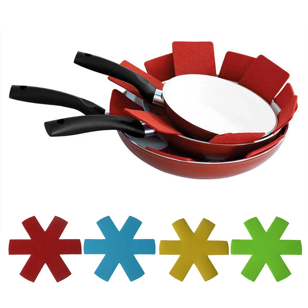 4/8pcs Non-stick Protection For Pad Pan Divider Pads To Prevent Scratching Separate And Protect Surfaces For Cookware Pot & Pan