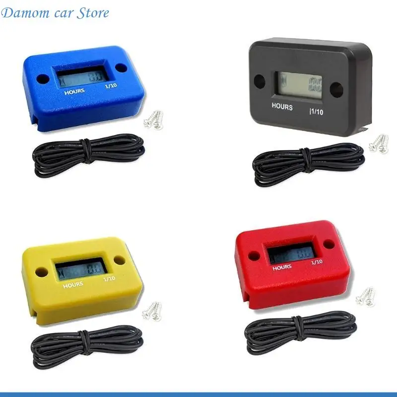 A2UC Boat Engines Counter Hour Meter Universal Digtal Hour Meter for Motorcycle Bike