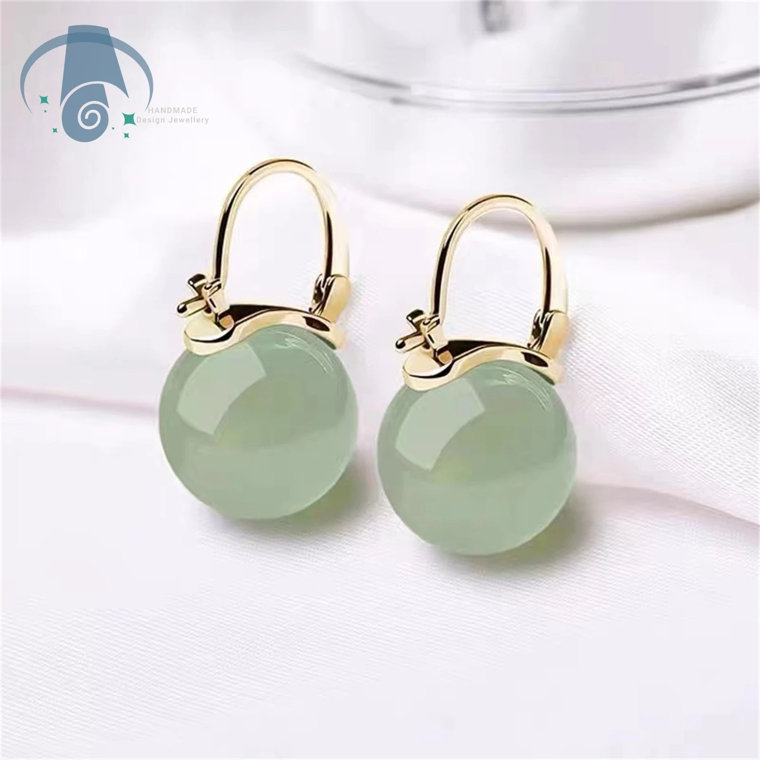 Korean Style Minimalist Hetian Jade Ear Cuff Women Unique Design Fashion Jewelry Daily Wear Versatile Elegant Gift Idea