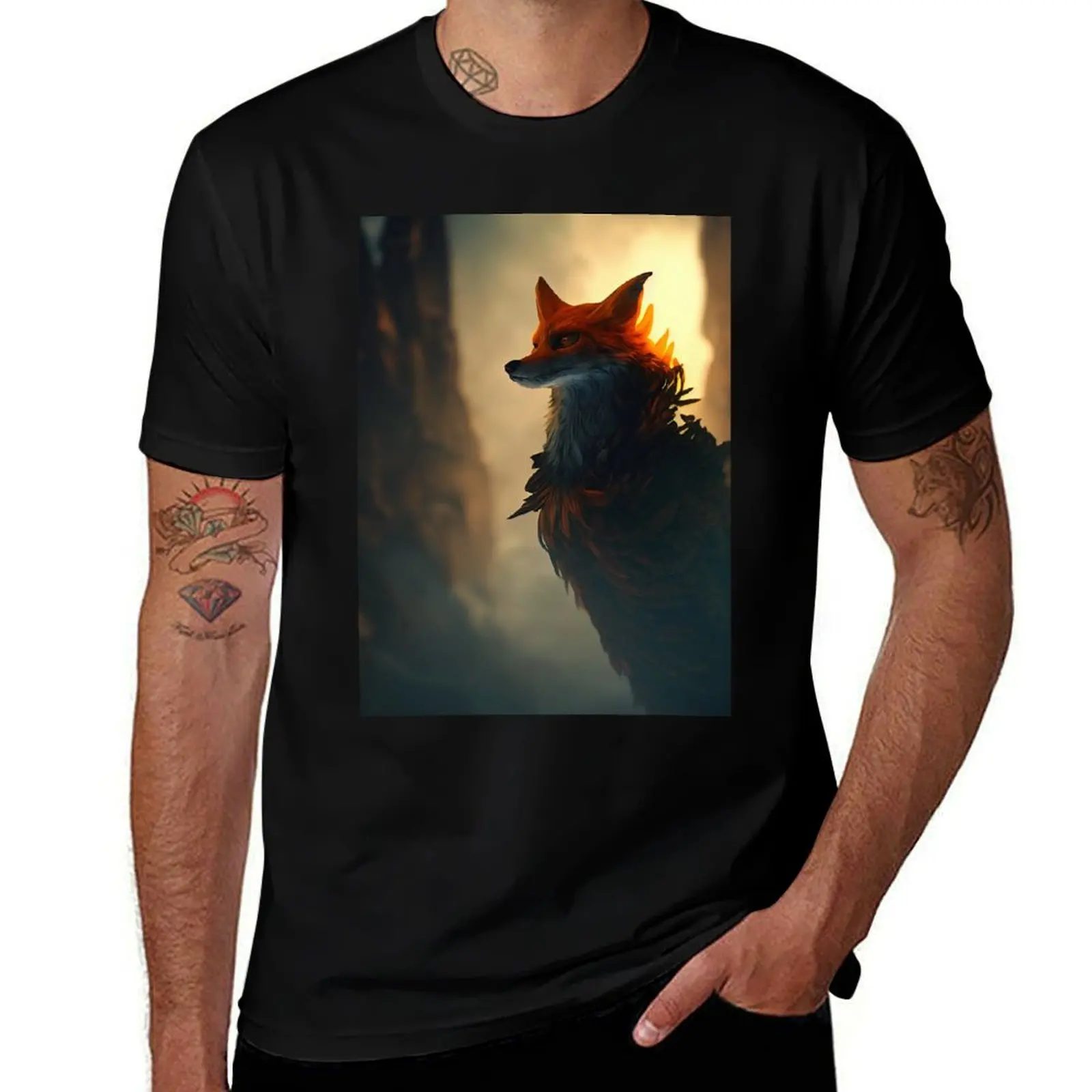 

Fox Rising T-Shirt animal prinfor boys rapper graphic tees affliction shirts sweat t shirt for men