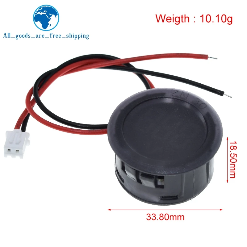 Dc 4-100V Led Digitale Display Ronde Twee-Draad Voltmeter Dc Digitale Auto Voltage Stroom Meter Volt detector Tester Monitor Pane