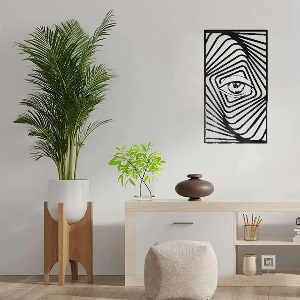 CIFBUY Decoration 1szt Abstract Eye Home Decor, Eye Wall Decor Ornament, Zebra Eye Metal Wall Art, Artystyczny wystrój ścian, Home Back