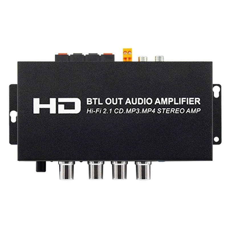FFYY-Audio Amplifier 2.1CH HI-FI 160W+ 80W Bluetooth Compatible Via RCA AUX Bass/Treble Control For Home/Car Outdoor