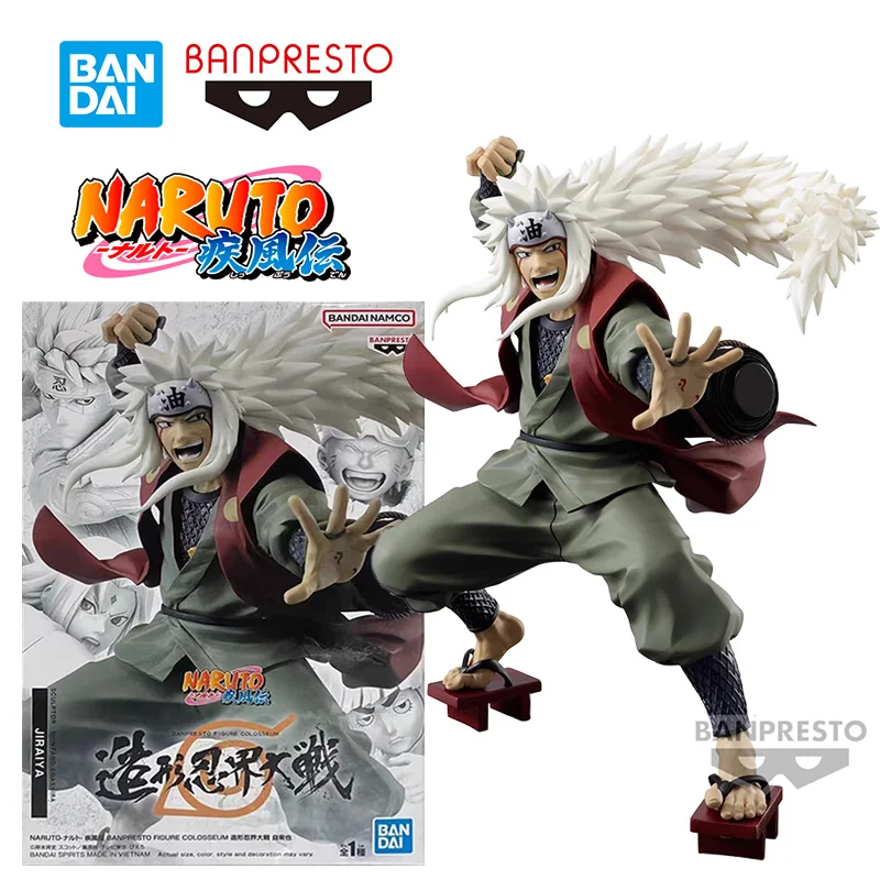 

Bandai Namco Banpresto Naruto Shippuden колоссей Jiraiya 15 см, оригинальная аниме-фигурка, модель, игрушка